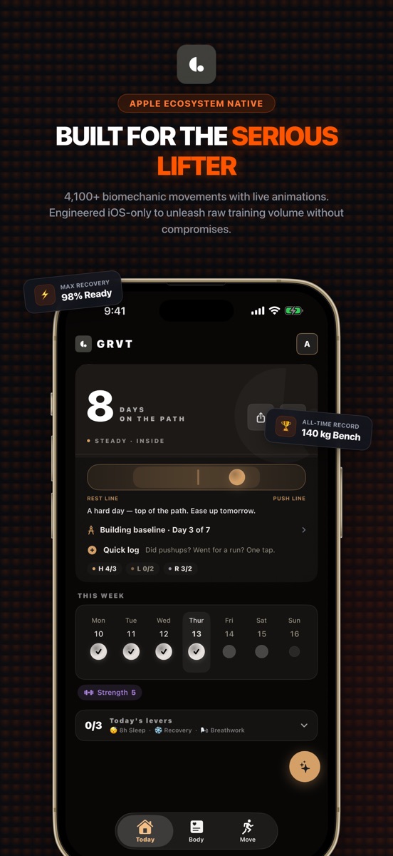 GRVT Workout — App Store screenshot