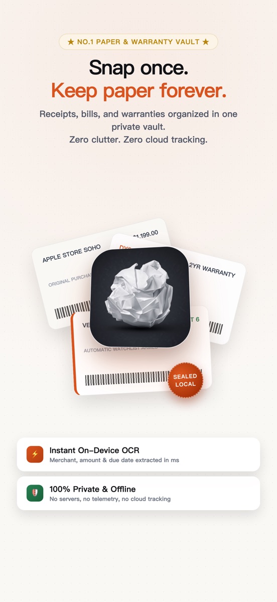 No Paper — App Store screenshot